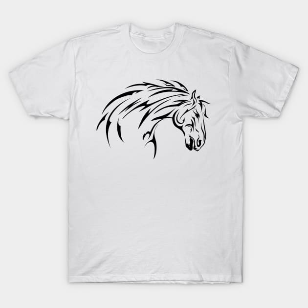 Tattoo Style Horse T-Shirt by SWON Design